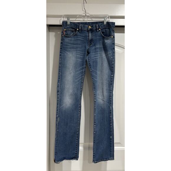 TORY BURCH Womens Medium Wash 5Pocket Cotton Stretch Denim "Tomboy" Jean Size 25 - Picture 3 of 6